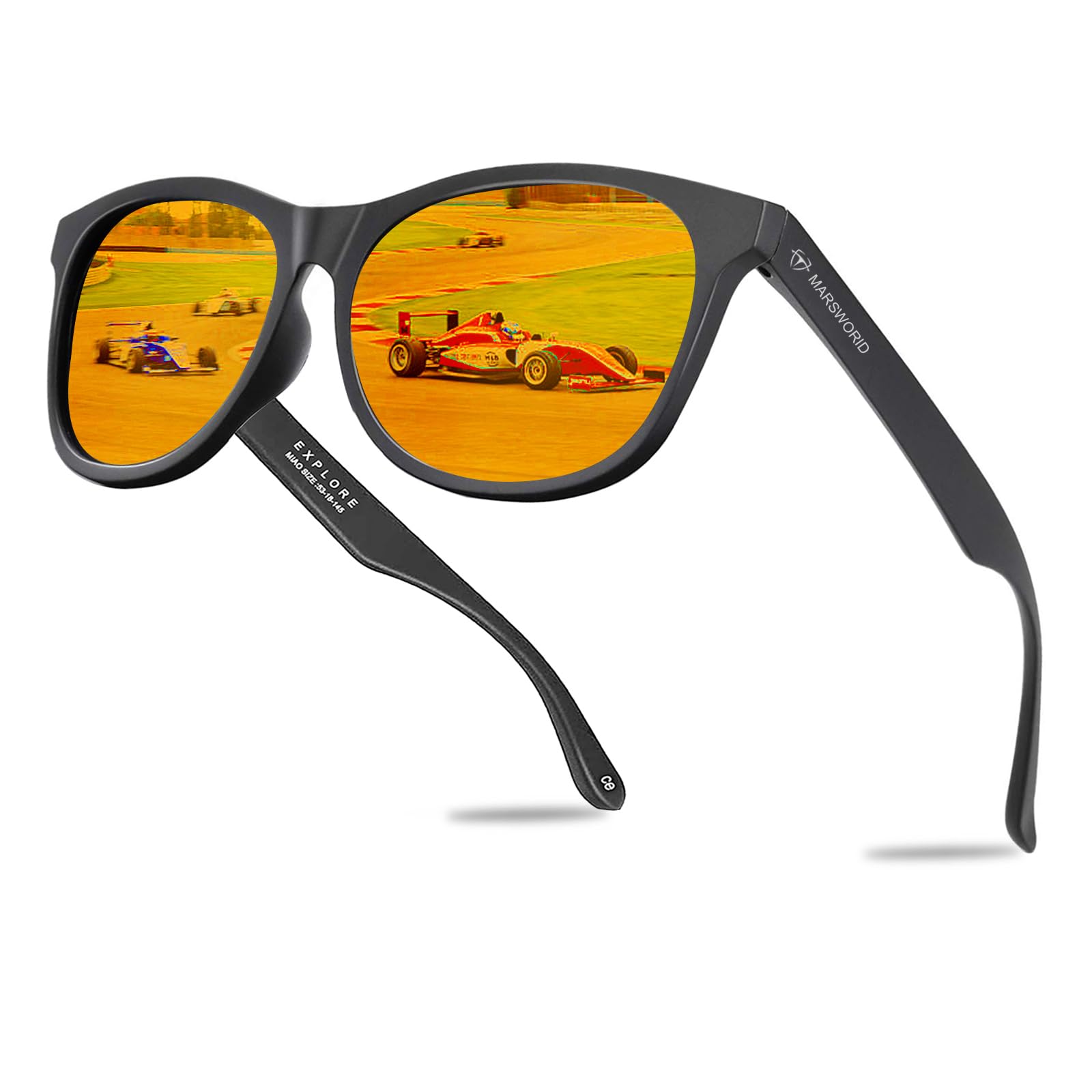 

MARSWORID Driving UV400 Impact for and Hiking Men s Sunglasses, Polarized, Ultra-Lightweight, Protection, Resistant, Unisex, Driving, Sports, Running,