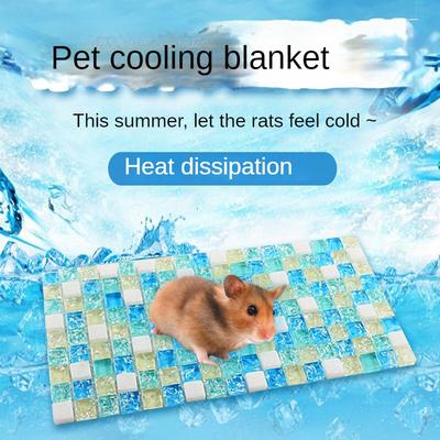 Hamster Soğutma Kristal Buz Pedi Yaz Soğutma Pedi Tavşan Djungarian Hamster Mat Buz Yatağı Soğutma Malzemeleri