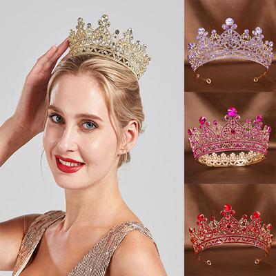 Water Diamond Crown Headwear  European Bride Alloy Crown Hair Accessory Baroque Dress Setting Accessories