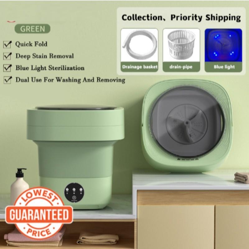 Portable Electronic Mini Washing Machine Dormitory Underwear Laundry Machine Large Capacity Foldable Washing Machine