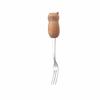 3Pcs Rustless Steel Spoon and Fork Smooth Cute Cartoon Cartoon Set Short Handle Practical Dining Utensils Meal Use