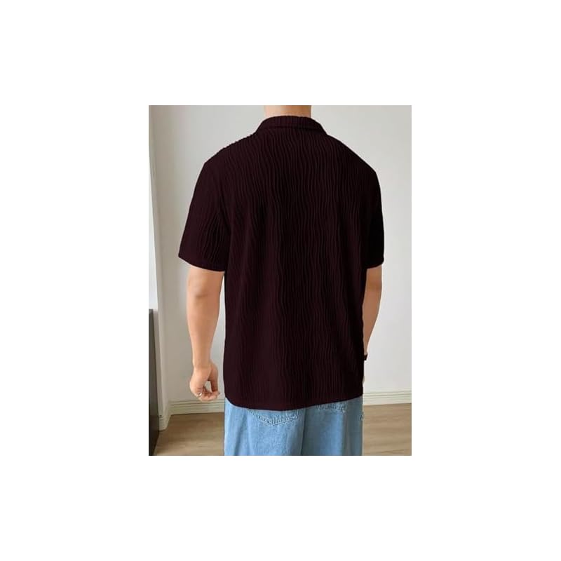 Leriya Fashion Cotton TShirt For Men Soft Breathable Fabric Regular Fit Half Sleeve Collar Tee For Summer Casual Wea