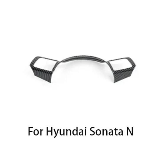 For Hyundai Sonata 2025 2026 Carbon Fiber Steering Handle Frame Cover Trim Accessories Car Tuning Supplies