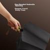 President, Fully Automatic Umbrella for Sun And Rain, Tri-Fold, Extra Large, Windproof, Business Wooden Handle Umbrella, Black, 23 Inches, 105cm