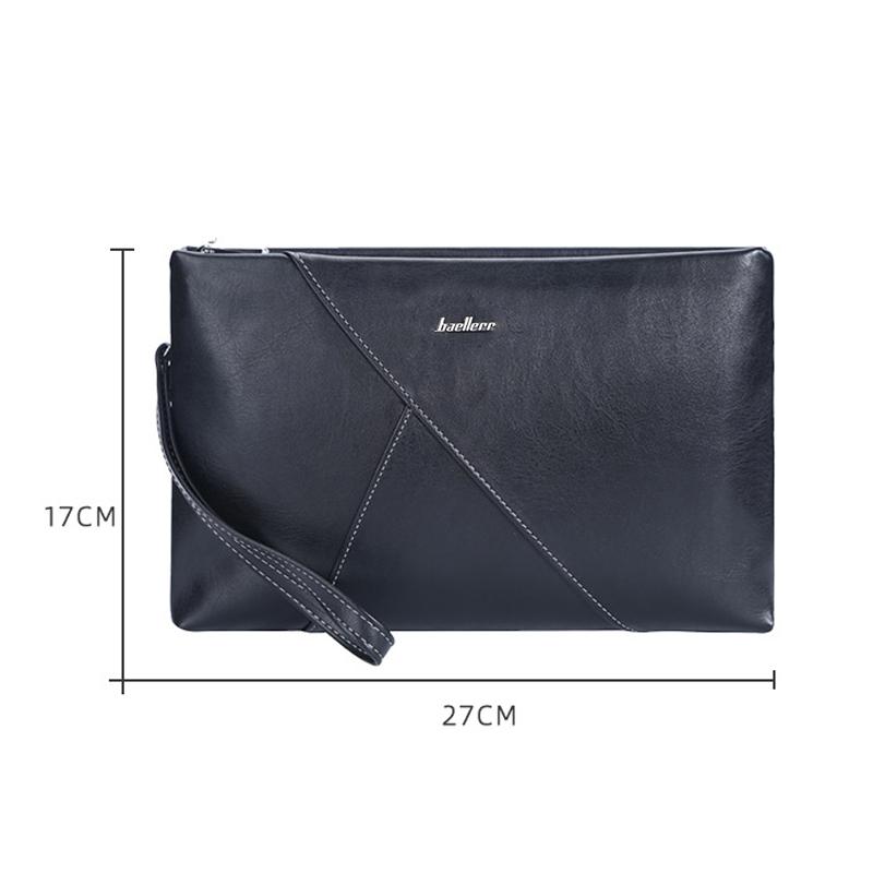 Men'S Soft Leather Wallet Long Purse Men Clutch Bag Large Capacity Zipper Wallets