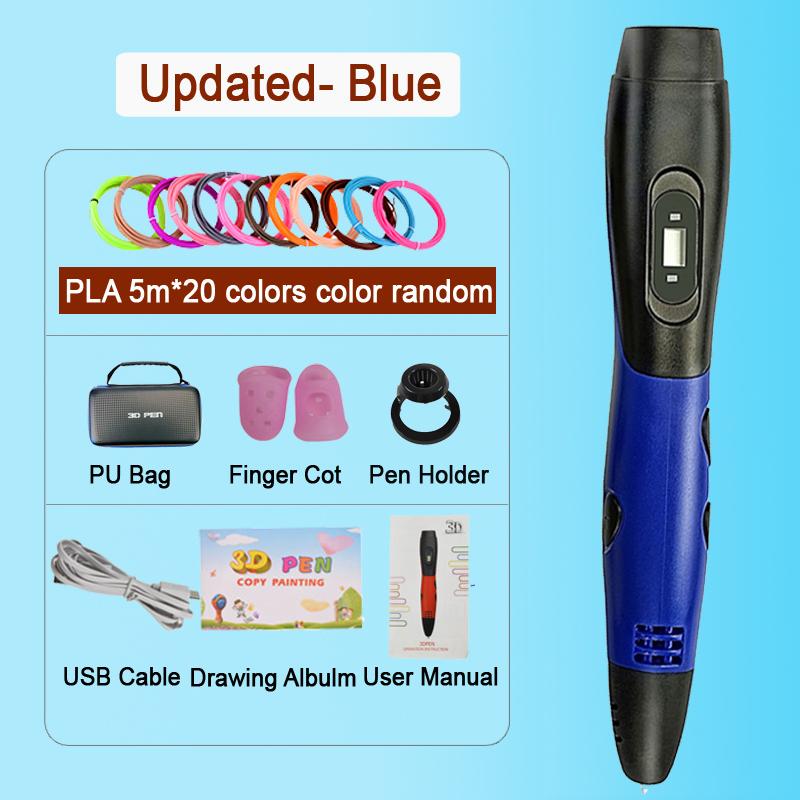 

Kids 3D Pen 3D Printing Pen High Quality PLA Filament 1.75mm USB Output Low Voltage Security, With Beautiful Case