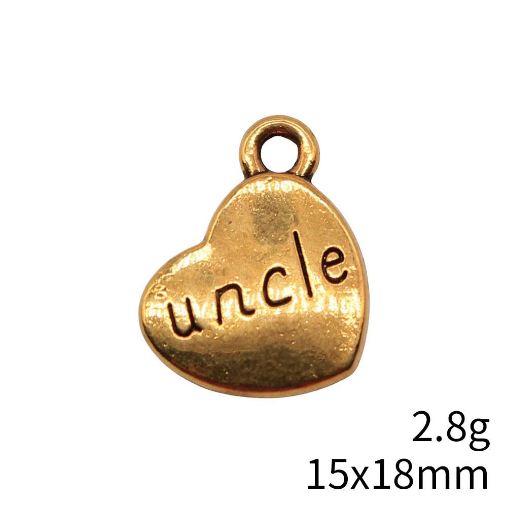 Gifts For Women Charms Bulk Family Member Heart Tags Charms Pendant Souvenir Male Pendant