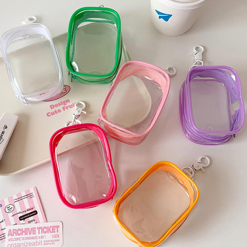 

Claire Monchhichi Gacha Doll Capsule PVC Transparent Pouch white