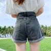 Pants Classic and Minimalist Fashion Versatile High-waisted Female Summer Loose Thin Wide-legged Burlap Denim Shorts Individuality and Trendiness