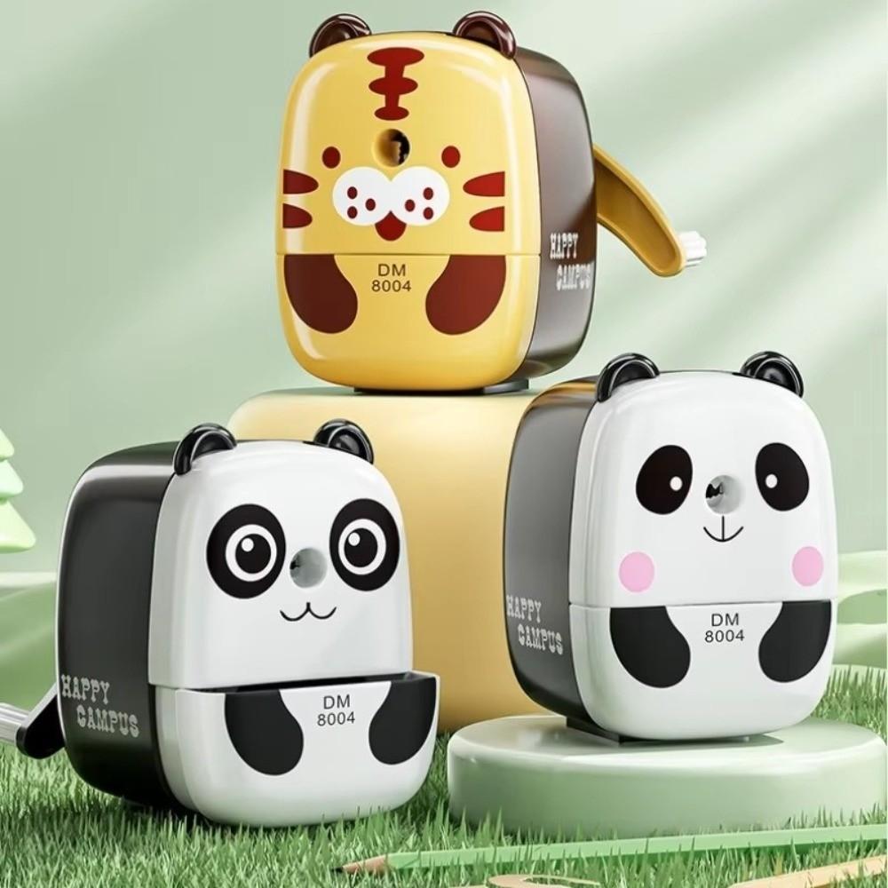 Hand-cranked Pencil Sharpener Cartoon Design Animal Shaped Sharpener School Stationery