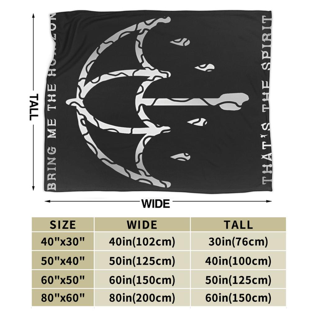 BMTH Bring Me The Horizon Blanket British Rock Band Warm Soft Funny Plush Throw Blanket For Outdoor Flannel Bedspread Bed Cover