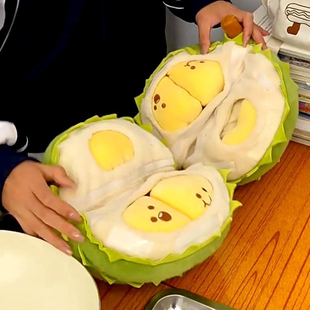 Creative Durian Fruit Shape Plush Toy Detachable 25Cm Decompression Toy Soft Stuffed Toy Gifts For Children