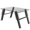 Compact Aluminum Roll Table with Dedicated Extension for Outdoor Camping (Black) Legs, Foldable,