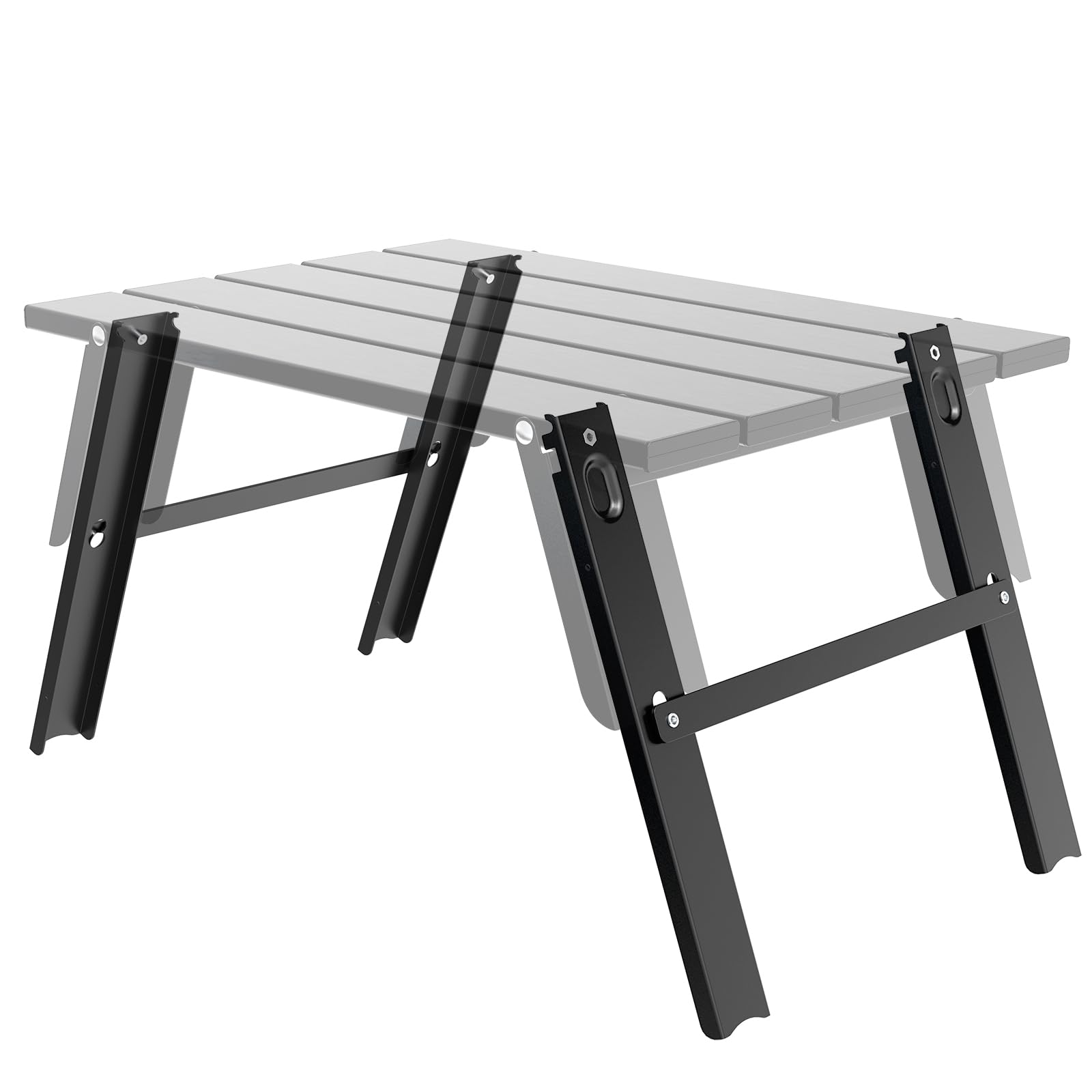 

Compact Aluminum Roll Table with Dedicated Extension for Outdoor Camping (Black) Legs, Foldable, чёрный