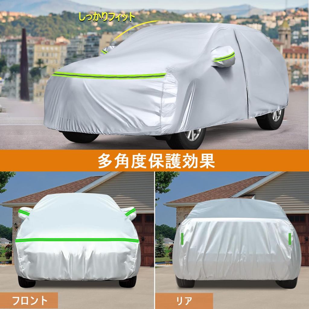Tusamika Car Cover for Honda Vezel RV3 RV4 RV5 RV6 Thick Oxford Fleece Protects Against UV and Yellow with Elastic Windproof Suitable for All Seasons