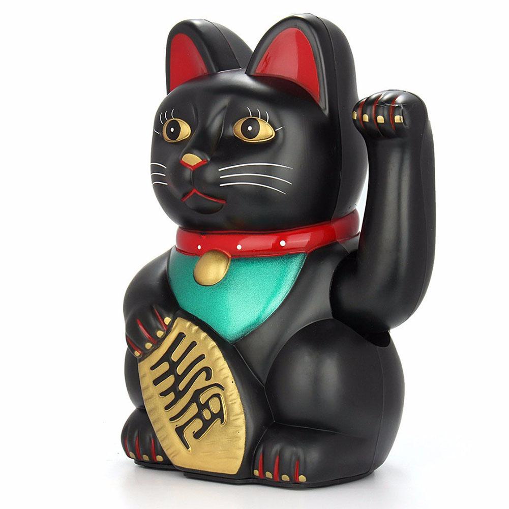 Chat porte-bonheur à bras électrique de 5 pouces pour la décoration de la maison, du bureau, de la voiture, décoration de la maison, cadeau d'anniversaire, décoration de chat chinois