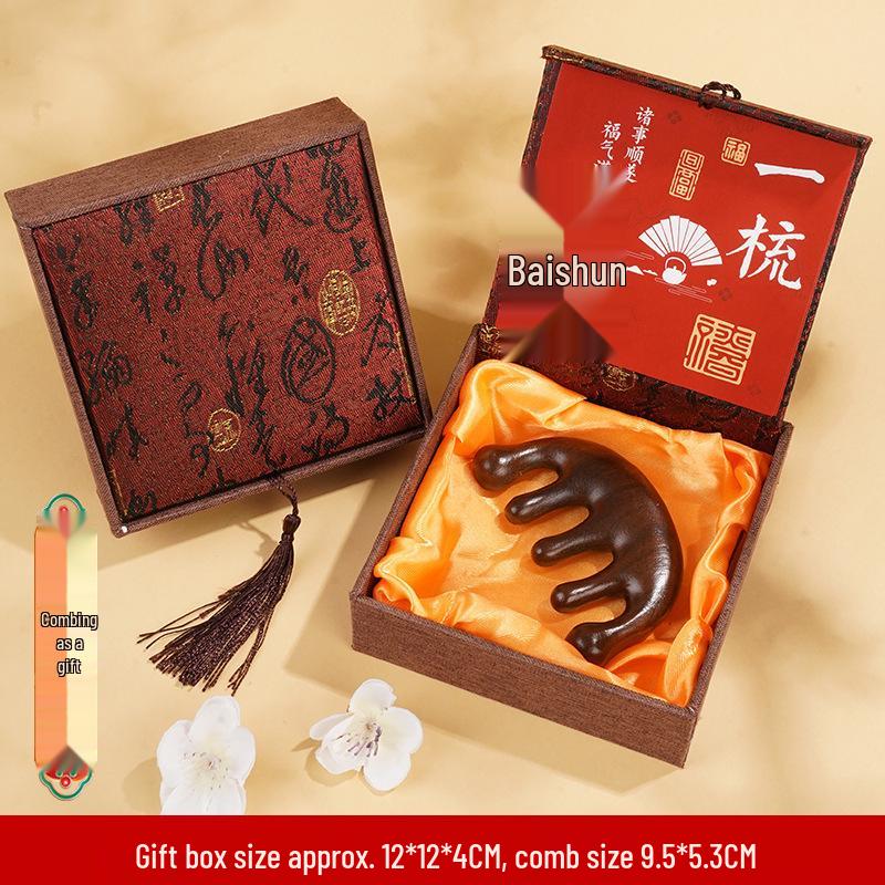 Chinese Sandalwood Comb Gift Set: Elegant Teacher's Birthday Souvenir for Girls