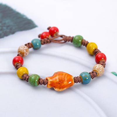 Vintage Star Keramik Geflochtene Seil Armbänder Für Frauen Mädchen Süße Böhmischen Stil Einstellbar Armreifen Schmuck Zubehör Geschenke