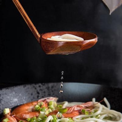 Japanischer Ajisen Ramen Löffel Restaurant Nanmu Holz Schildkrötenschalenlöffel Hot Pot Scharfer Löffel Haushaltsgeschirr
