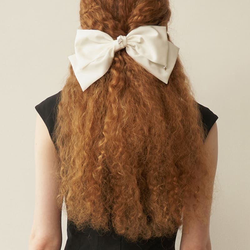 

FLOWOOM Matt Point Hair Ribbon-White White