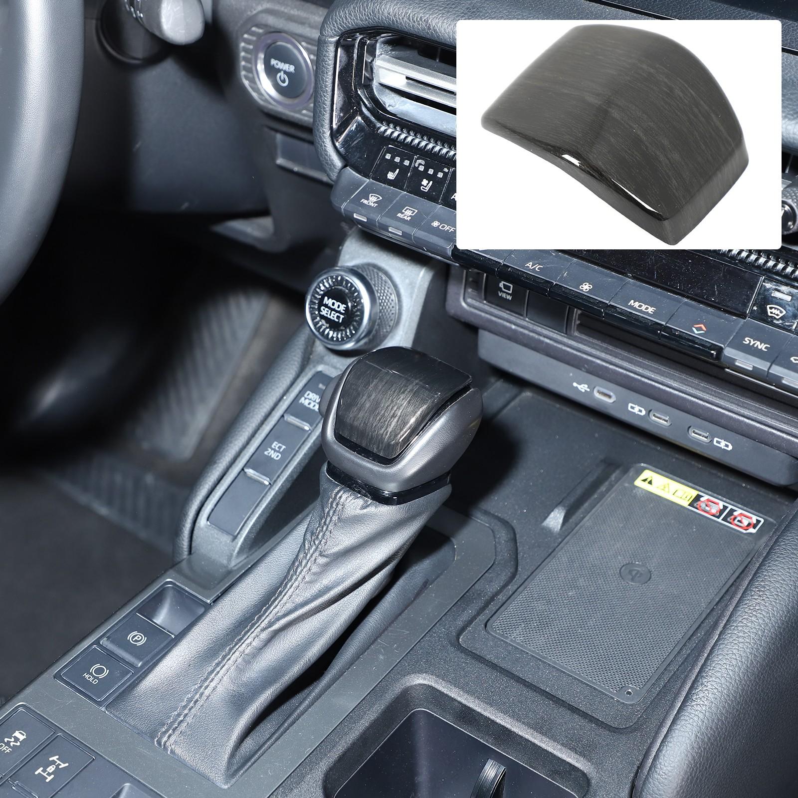 Black Wood Grain Gear Shift Knob Cover For Toyota Land Cruiser Prado LC250 2024+