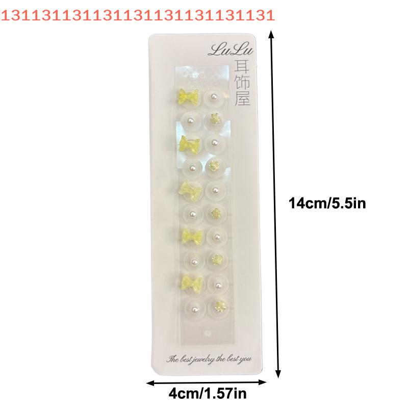 Fashion Exquisite Bowknot Colorful Flower Pearl Ear Point Stickers Ear Pressure Stick Acupuncture Auricular Ear Stickers Massage