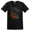 Fish Design T Shirt Colorful Trout Swimming Graphic Tee Outdoors Fishing