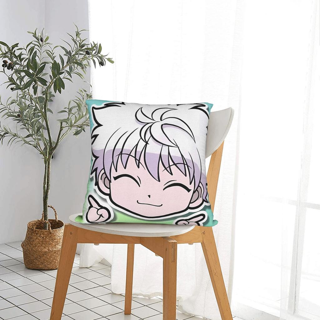 Anime Killua Zoldyck Pillow Case Kawaii Pillow Cover Soft Pillowcases For Sofa Home Decor