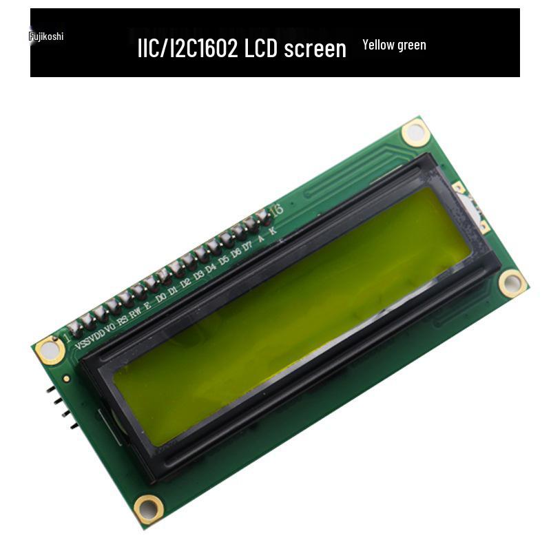 Blue-Yellow-Green I2C 1602 LCD Display Module with Rear Connector