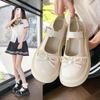 Retro Skirt Single Shoes New Spring Japanese Platform Sweet Mary Jane Leather Shoes Bow