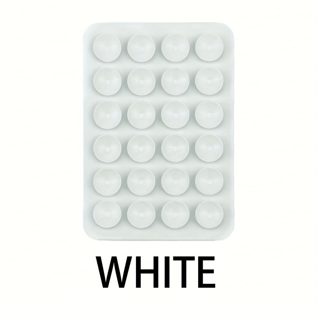 Travel Accessories, 1 Silicone Phone Suction Cup with 24 Adhesive Pads, Easy To Remove and Clean, Enhanced Grip