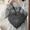 Gothic Style Shoulder Bag Women Backpack Girls Halloween Web Spider Bag PU Leather Cobweb Crossbody Bag Handbag Purse for Women