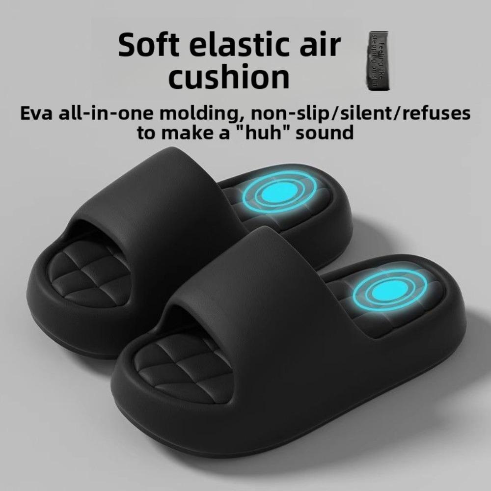 Women's EVA Thick Sole Slippers, Summer Anti-slip Bathroom Slides, Breathable Odor Proof Indoor Outdoor Shoes