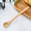 6Pcs/Set Wooden Children Home Long Handle Mini Medicine Tableware Honey Spoon
