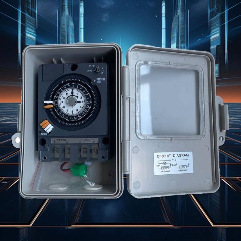 Mechanical Timer 30A Time Control Device Universal For Production Lines Outdoor Facilities & Commercial Lighting Systems
