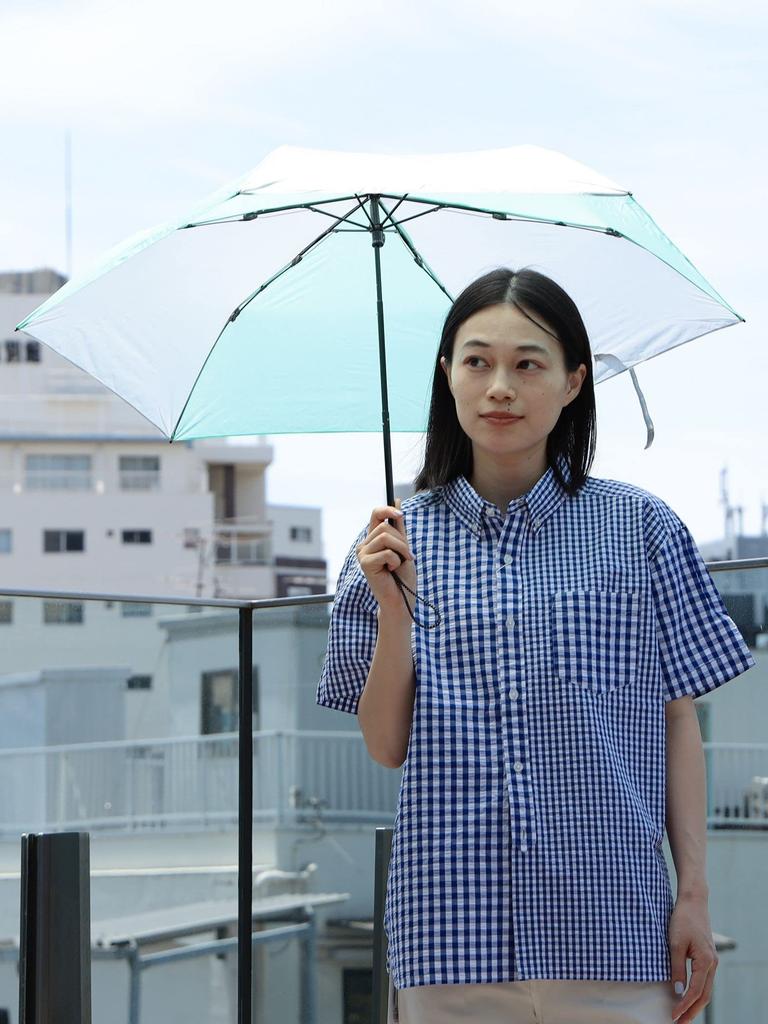 Beams Boy Women's Two-Tone Lightweight Folding Umbrella, Turquoise Free, 13660016780