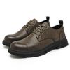 Handmade High Quality Genuine Leather Casual Shoes for Men Lace Up Outdoor Oxford Jogging Shoes Men Outdoor Daily Commute Shoes