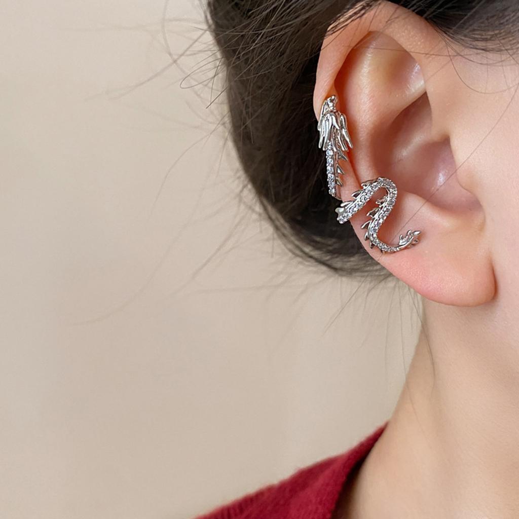 Trendy Dragon Ear Wrap Comfortable and Eye Catching Dragon Ear Cuff Accessory Stylish Parties Ear Clips Studs Adornment