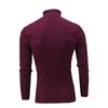 Sweater Solid Color Comfortable Acrylic Elastic Men Knitted Sweater for Daily Life