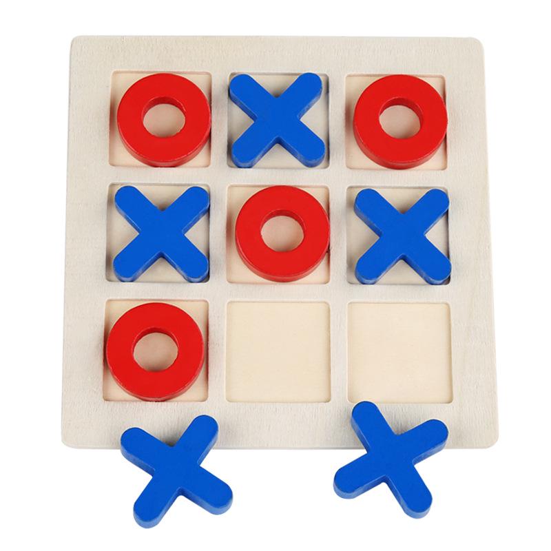 Wooden Tic-Tac-Toe Educational Game for Kids - Enhance Logical Thinking and Enjoy Entertaining Battles