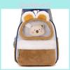 Design Color Blocking Children Plush Backpack With Rabbit And Capybara Toy Plush