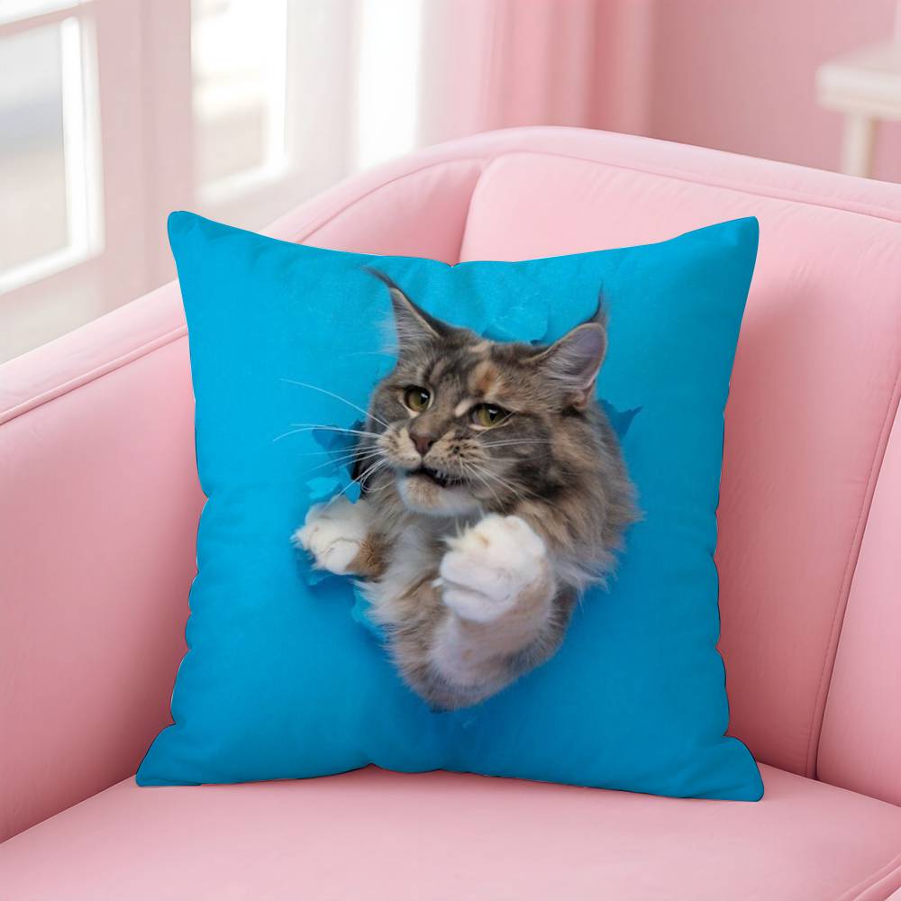 Милый Непослушный Милый Кошки Собаки Наволочка с принтом наволочка гостиная диван чехол для подушки декор для спальни 16x16Inch