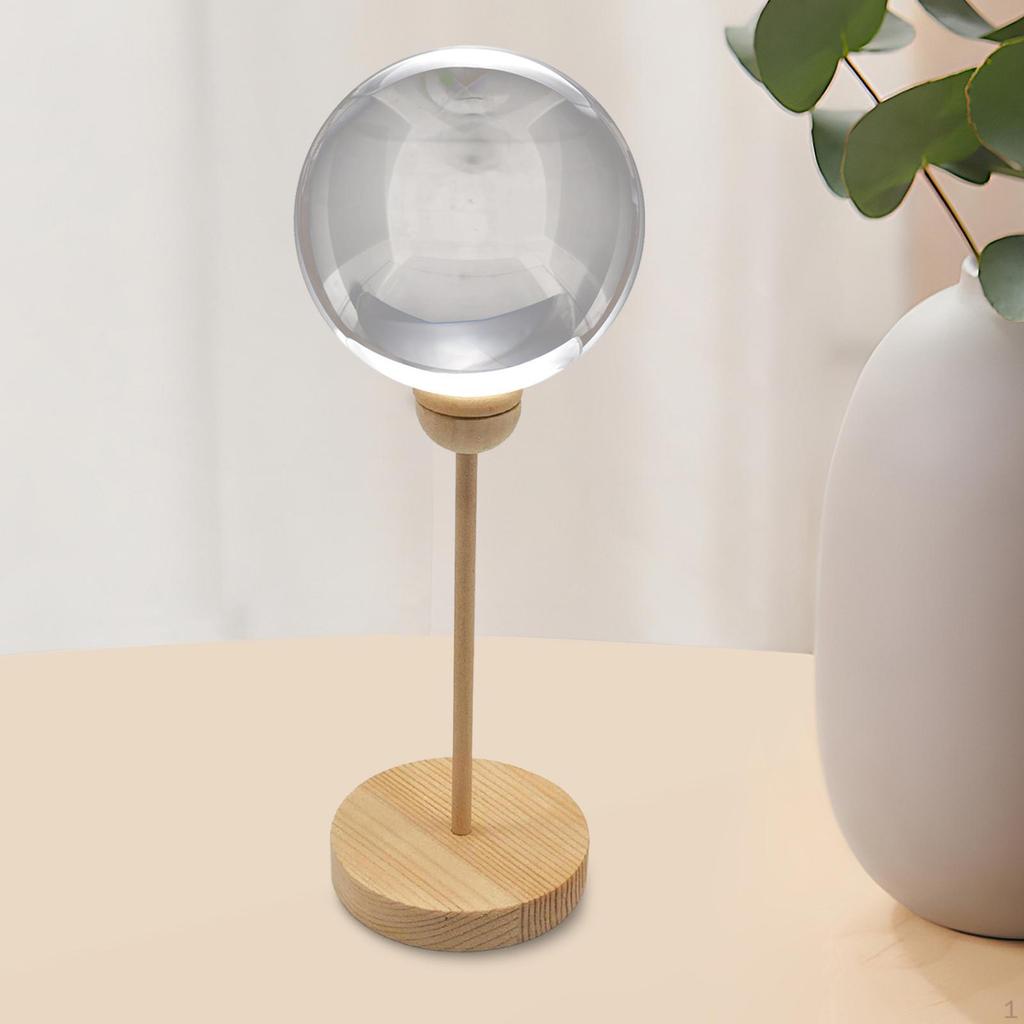 Crystal Ball Display Stand Egg Wooden Stable Baseball Sand Base Sphere Holder for