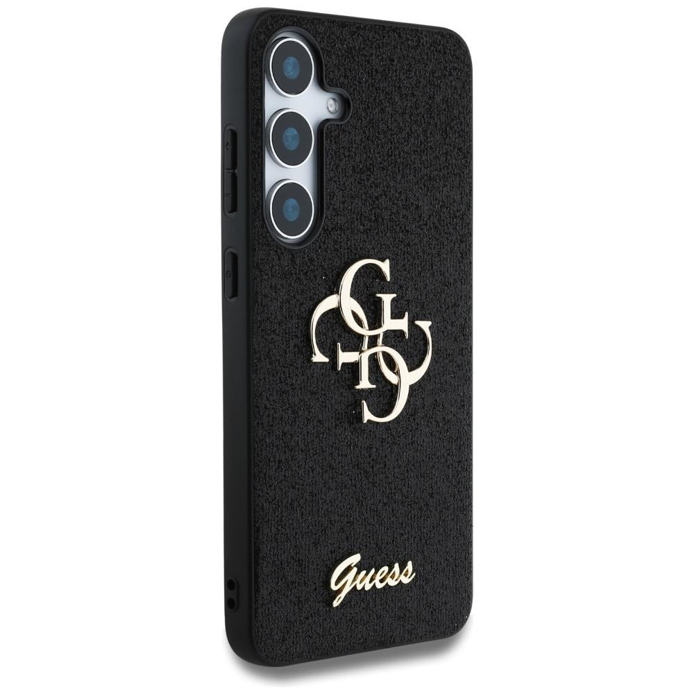 Guess Fixed Glitter Big 4G Metal Case for Samsung Galaxy S25 Black