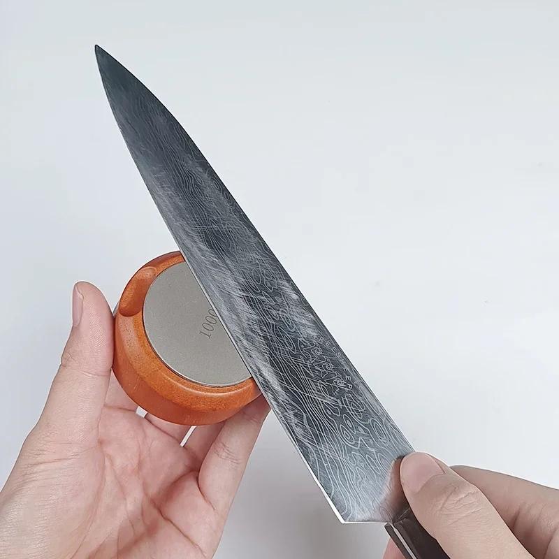 Tragbarer Hand-Schärfer Doppelseitiger Diamant-Schärfstein Outdoor-Schärf-Wetzstein Geeignet für Alle Messer