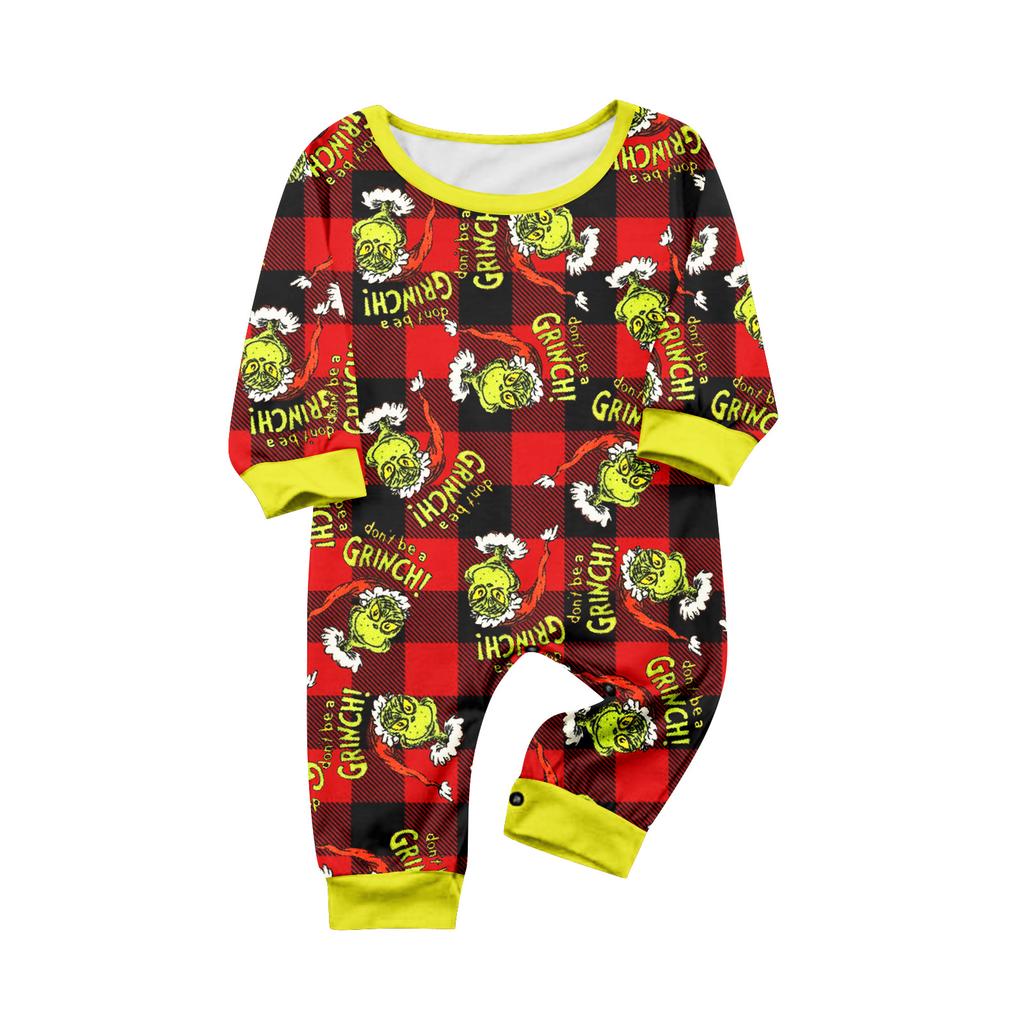 Christmas Print Cute Family Set Pajamas, Home Clothes, Family Set Long Sleeve Top Pants Set