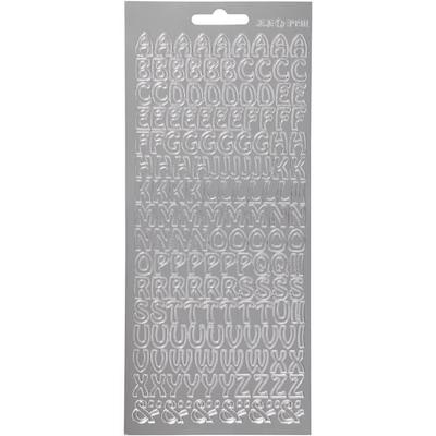 Creativ Company 170225 Self-Adhesive Labels - Silver - Text Pattern - 100 Mm - 230 Mm - 1 Sheet