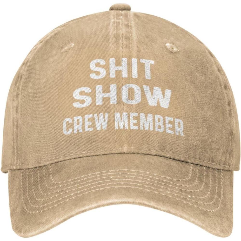 Funny Hat Shit Show Crew Member Hat Women Dad Hats Adjustable Caps