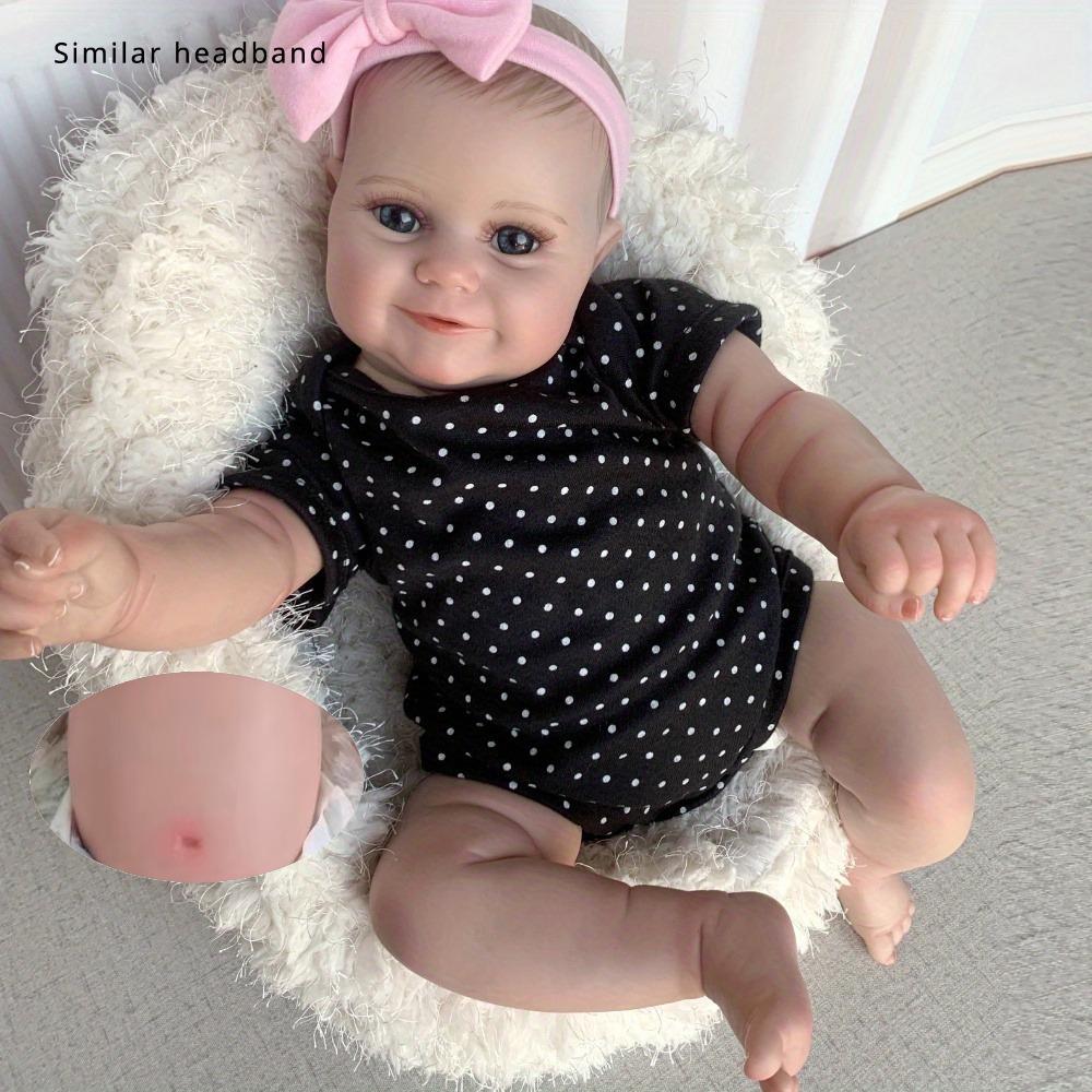 

BZDOLL 50cm 20inch Realistic Full Soft Vinyl Body Reborn Baby Dolls with 3D-Painted Skin and Visible Veins, Newborn Bebe Toy Girl for Birthday Gift vinyl body doll