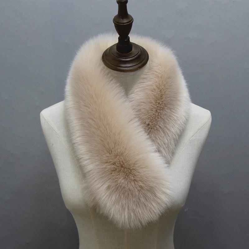Damen Warmer Faux-Fuchs-Pelz Snood Schal: Dicke Krawattenkragen für Herbst & Winter